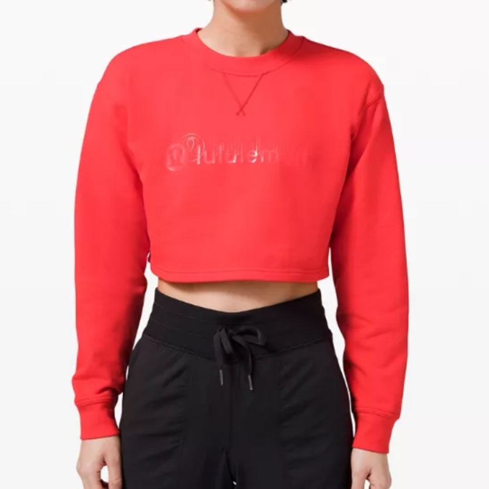 Lululemon All Yours Cropped Crew - Lunar New Year Red